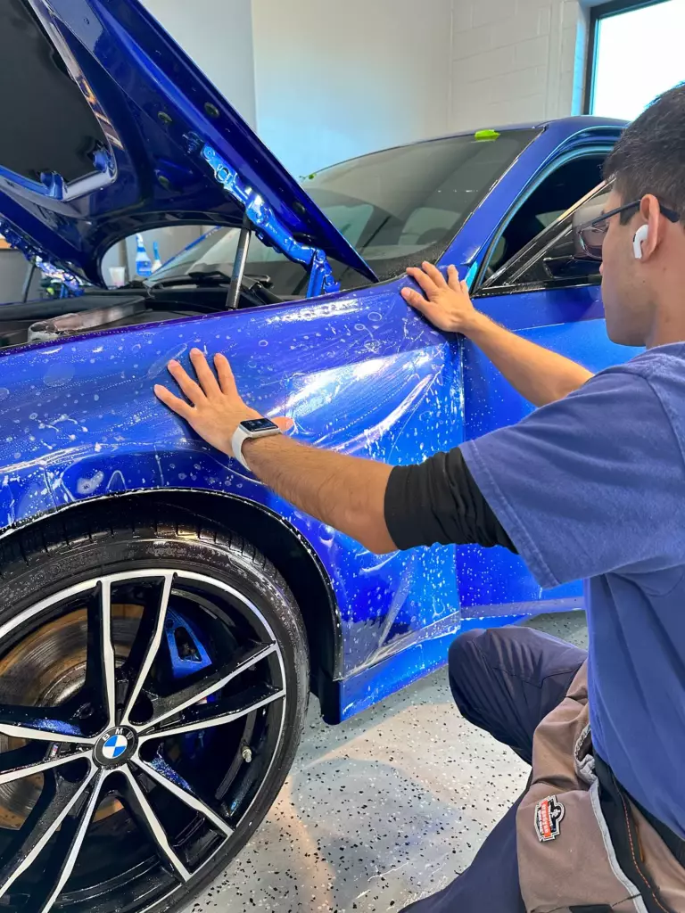Paint protection film installer
